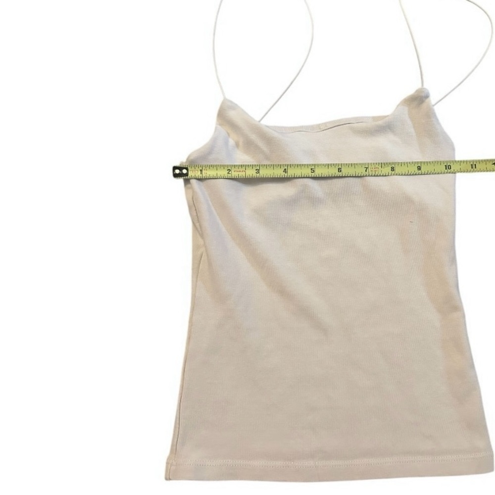Zara White Spaghetti Strap Seamless Camisole Tank Top Small - Picture 7 of 10